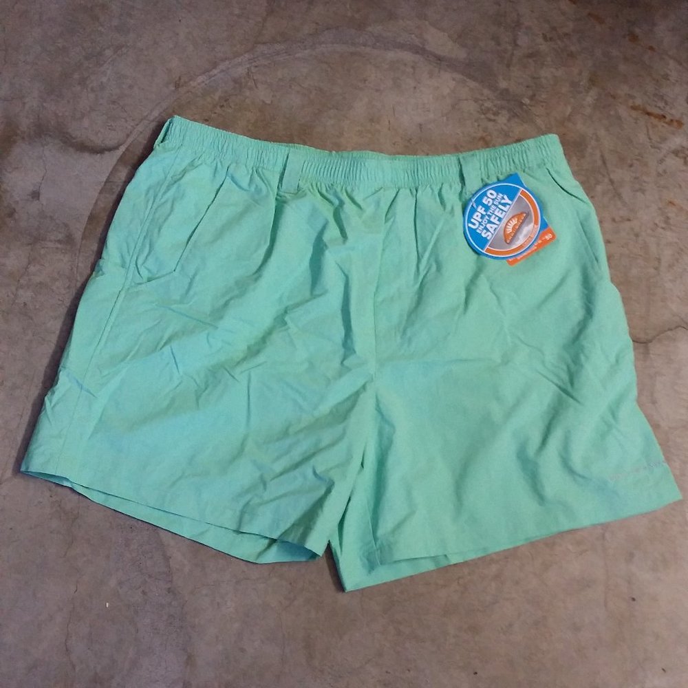 Columbia Omni Shade Mint Green PFG UPC 50 Shorts